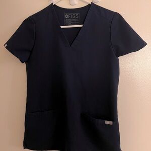 Figs Casma Three-Pocket Scrub Top XXS Navy color